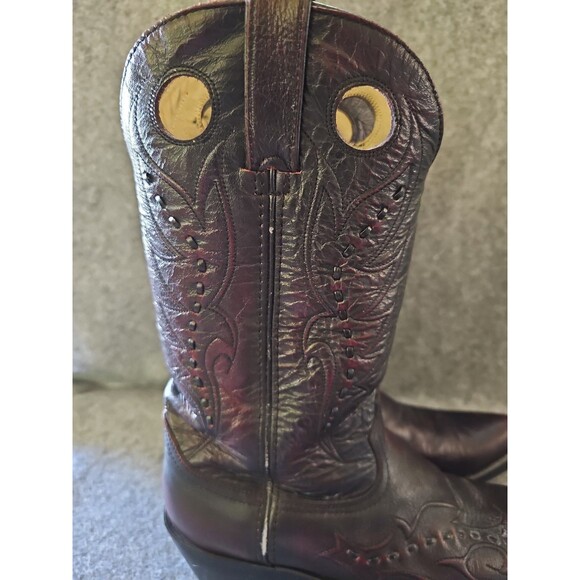 Durango Cowboy Boots Western Black Cherry Pull On Mens DB585 Size 9.5 D READ main image 7